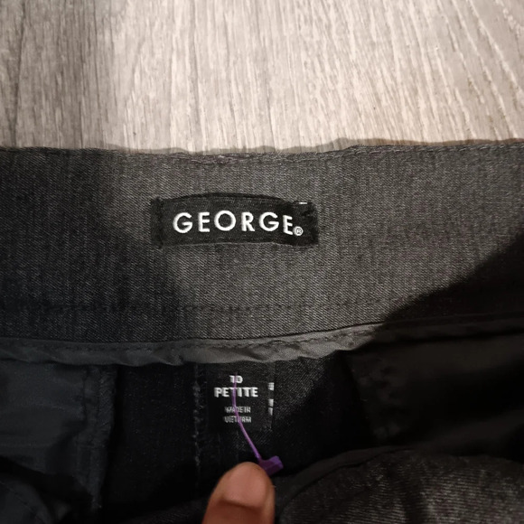 George slack gray pants for women. Size 10 petite. Business, office attire boss - Picture 2 of 3